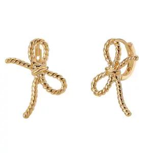 갤러리아 여자 14K 원터치 귀걸이 금귀걸이 꼬임 리본