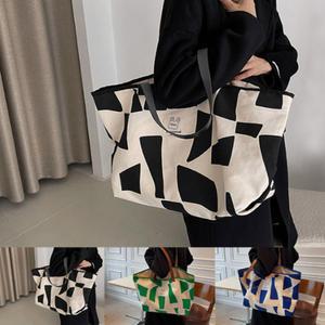 대형 숄더 에코백 3컬러 데일리 면 쇼퍼백 자석스냅버튼 이너포켓 52x32cm