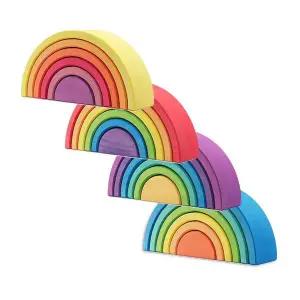 갤러리아 오카모라 레인보우6 발도르프 블럭 원목 나무 블럭 교구 장난감