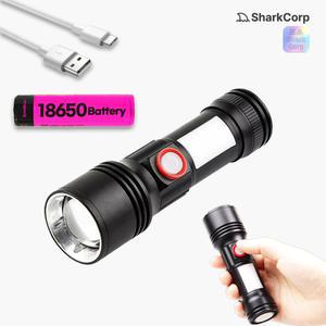 강력한직진성 1.2km 레이저 LED 충전식 손전등 후레쉬 등산 경량