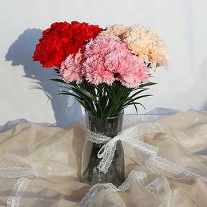 리얼 카네이션 조화 꽃 한송이 어버이날 성묘조화 납골당꽃 인테리어 장식