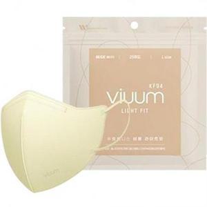 viuum 푸름웰니스 라이트핏 새부리형 마스크 대형 KF94, 25개입, 베이지, 1개 one