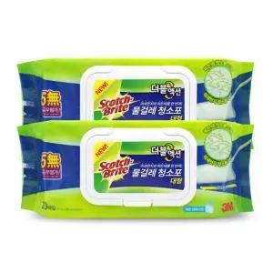 3M 더블액션 물걸레 청소포 대형 20매 x 2개 /물티슈