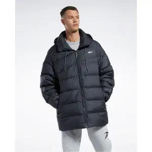 [하프클럽/리복]Reebok 남여공용 VECTOR 롱 덕다운 패딩 자켓 - 블랙 / HH8368 REJU2F600BK