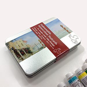 [열린화방]하네뮬레 수채화 엽서 30매(스틸케이스) /수채화스케치북/수채화지/스케치북/엽서패드