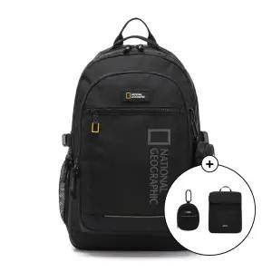 [내셔널지오그래픽]내셔널지오그래픽 빅로고 심플 백팩 BLACK