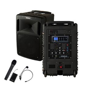 KANALS 대출력 이동식앰프 블루투스 스피커 핸드 무선마이크 포함 충전식  USB 재생 강의용 휴대용앰프 300W 학교 행사용 야외용 버스킹 강의용