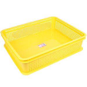 다용도바구니 5호 미니상자 노랑 소쿠리 바스켓 폐휴지함 박스상자 과일상자