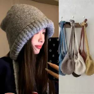 흐리드 도톰한 후드 니트 비니 바라클라바 모자