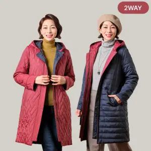 [마담엘레강스] 샹제리 리버시블 자수 코트 K244CT01