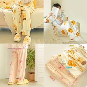 카카오프렌즈 드로잉 수면바지 춘식이 라이언 어피치 잠옷 여성 중학생 파자마 극세사 주니어 청소년실내복