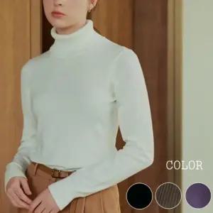 [4SET] 찰떡니트 비스코스 립조직 터틀넥 니트/풀오버 4종세트