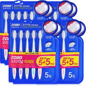 2080 덴탈클리닉 오리지널 미세모 칫솔 10개입 4개 (40개)
