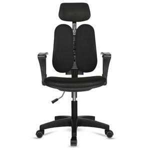 [체어포커스] 듀얼 헤더형 3각팔 블랙바디 DU07 등받이 컴퓨터 게이밍 사무용 학생 공부 회전 의자