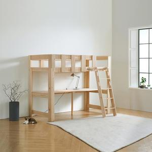 편백나무 원목 멀티싱글 GM 책상형 벙커침대프레임 매트리스별도 사다리 각도조절가능