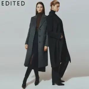 에디티드 실크 울 블렌딩 롱 코트