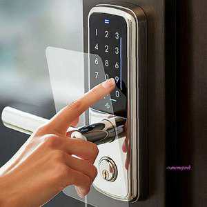 지문방지도어락기종 호환 현관문보호 엿보기방지 필름 무관 보안 스티커템 저반사 전기종hij515