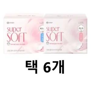 좋은느낌 수퍼소프트 더마 생리대 중형18p 대형16p 택6개