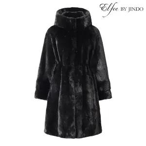 [최초가 2890000]  Elfee 풀스킨 휘메일 밍크 후드 롱코트 (E8W3EC14_)