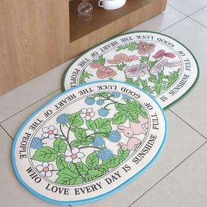 숲숲 도어 매트 먼지없는 단모 빨아쓰는 현관 입구 욕실 발매트 50x70 굿럭