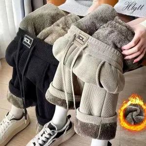 [하프클럽/](55~88)2종세트 밴딩안감털 코듀로이팬츠 여성패딩바지 방한바지