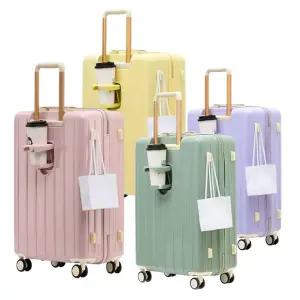 프리미엄 하모니 28인치 하드캐리어 컵홀더 장착 듀얼 히노모토 휠 적용 부드럽고 조용한 이동 100% PC 재질 감각적인 파스텔 색상 디자인 여행캐리어