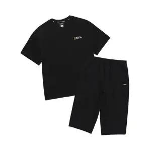 [내셔널지오그래픽키즈]K242UPB920 7부 상하세트 BLACK