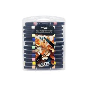 티티 아크릴 마카 듀얼팁 (36색) ( 아크릴 마카 마커펜 유성펜 유리 목재 플라스틱 채색 미술