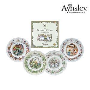 [갤러리아] 앤슬리 브램블리헷지 접시 4P 세트 (사계절)