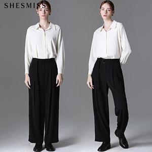 [쉬즈미스][쉬즈미스(SHESMISS)] 원턱 벨티드 와이드 팬츠 (택가격:198000원)