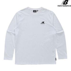 뉴발란스 NBNDD11013-WH 에센셜 긴팔티 스탠다드핏 남녀공용 맨투맨