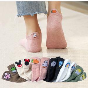 10켤레SET 캐릭터자수덧신  여성 자수 덧신 양말 페이크삭스