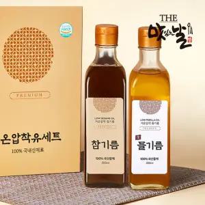 [롯데백화점]푸드진정성 국산 저온압착 참기름 혼합세트 4호(참기름,생들기름,각300ml)