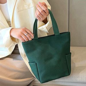 미니캔버스토트백 사각 캔버스 가벼운 미니 손가방