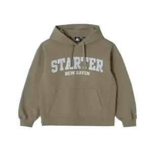 [스타터 블랙라벨] 뉴 헤이븐 아크 로고 헤비 스웨트 후디 (브라운) SA243IHD02_BRN