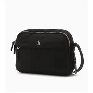 [롯데백화점]헤지스ACC [쇼핑백동봉] [아이코닉] 나일론 로고 지퍼 크로스백 HJBA5E710BK