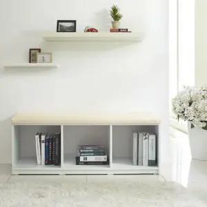 공간활용 수납(3칸) 1200 오픈 벤치 의자 U291R (착불)