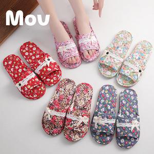 퀼트 실내화 2겹 여성 남성 천 워셔블거실화 어린이집 교사 선생님 면 슬리퍼  이중면 M L