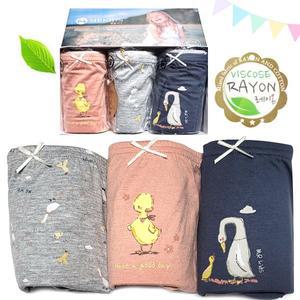 new 오리여아드로즈팬티 3매 잠옷 여아 속바지 초등 유아팬티세트