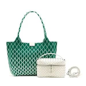 인트레치아토 베니티백 - 그린화이트