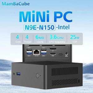 MamBaCube N9E 미니 PC Intel Alder Lake N150 Win11 Pro 8GB 16GB DDR4 256GB 512GB SSD WiFi 5 휴대용 컴