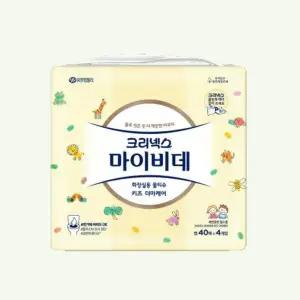 크리넥스 마이비데 키즈 더마케어 캡 40매x4