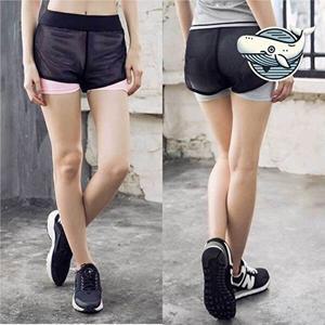 여성 스포츠 레깅스 반바지 망사 겉바지 실내-WFH2BMV