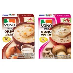 보노 포르치니 버섯스프 54gx3개+어니언 크림스프 54gx3개/수프/분말/즉석/아침/간편식