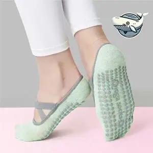 논슬립 요가 필라테스 양말 그린 발 덧신 핏감-WFGYQWF