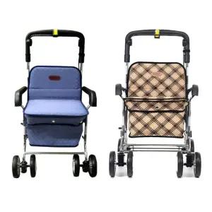 노인 보행기 성인용 어르신용 보행보조기 실버카 할머니 유모차 블루 걸음보조