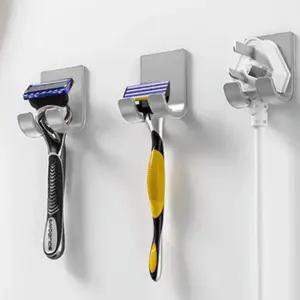 [체험특가] 1 + 1 스텐 무타공 접착식 면도기 거치대 선정리