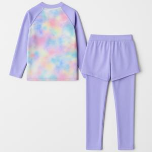 여아 썸머펀 래쉬가드 세트 긴팔 반바지 워터레깅스 키즈 수영복