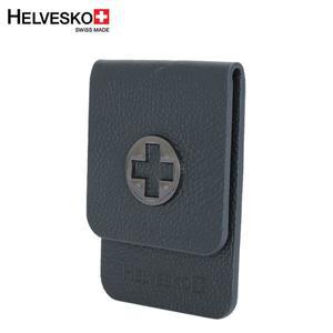 [헬베스코] 로고포인트 천연소가죽 골프 머니클립