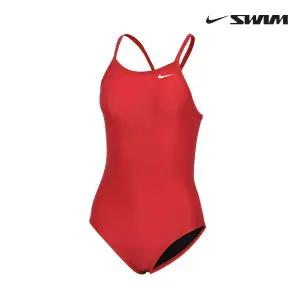 스윔 솔리드 레이서백 원피스 여성 실내 수영복 하이컷 NESS7085-614